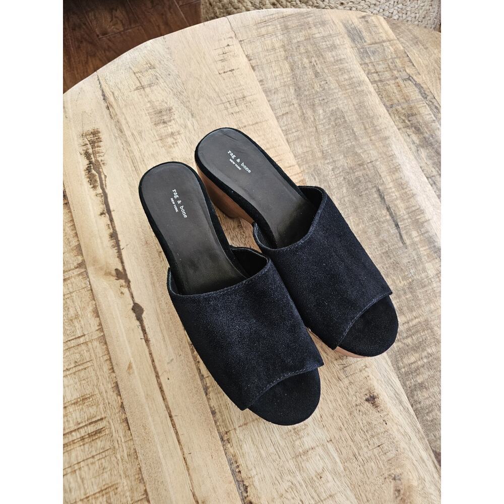 Rag & Bone Mara Open Toe Studded Platform Clogs I… - image 3